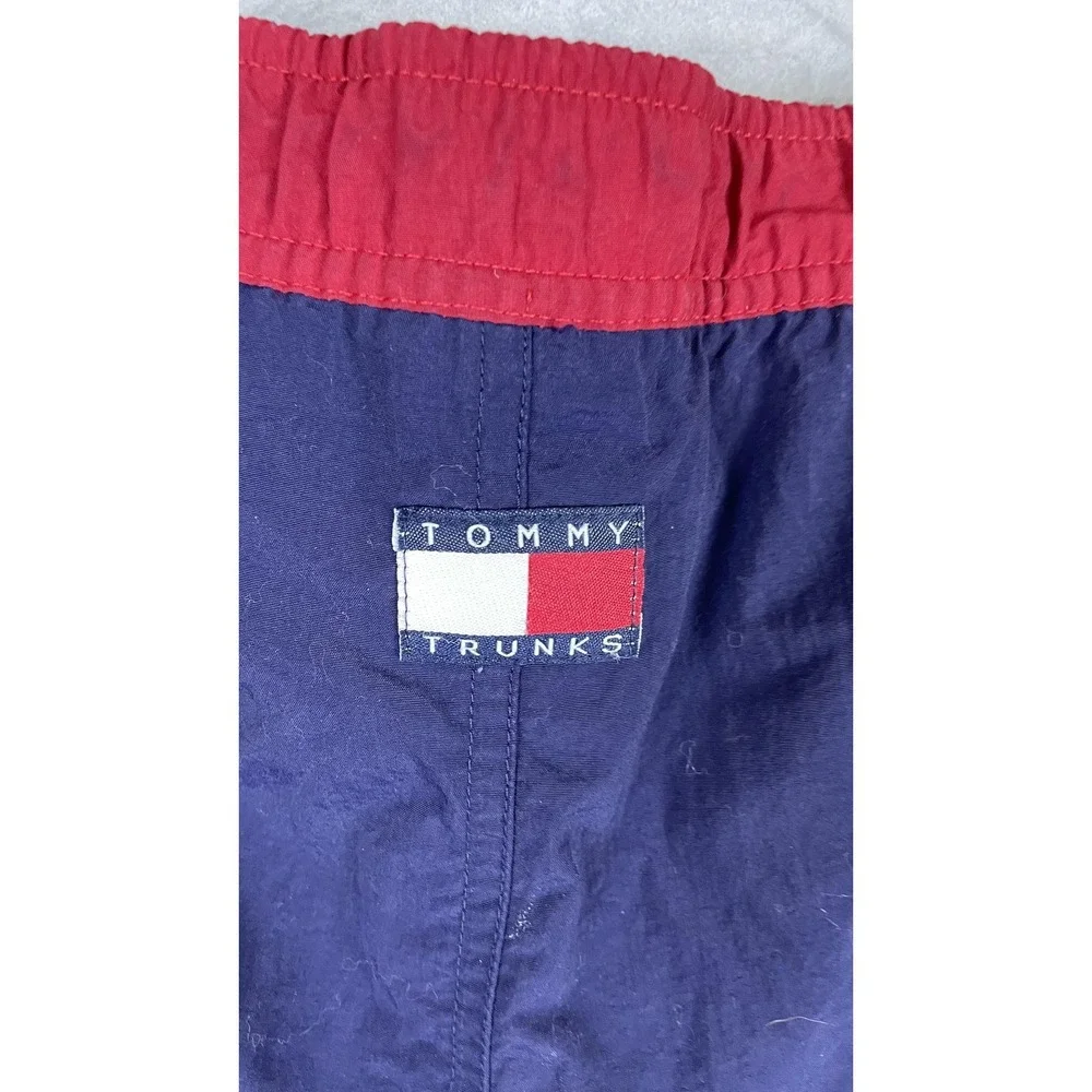 Tommy Hilfiger Shorts Mens XL Blue Surfboard‎ Swim Trunks Drawstring Lined